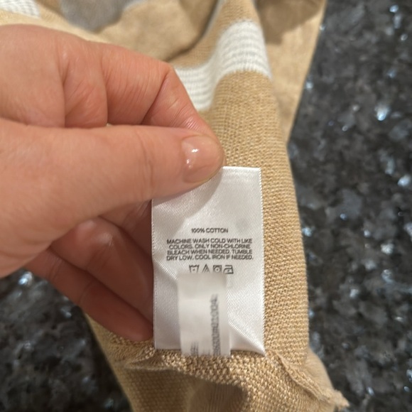 ExpressTan and Gray Cardigan with Vertical Stripes - Picture 6 of 6